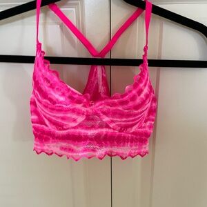 Pink racerback bra